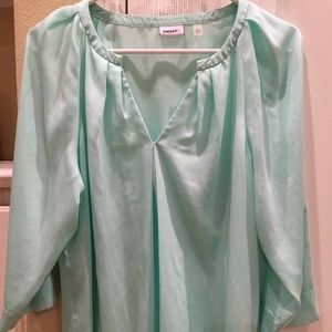 DKNYC green mint satin tunic
